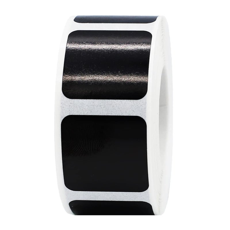 InStockLabels.com Black Square Color Coding Labels â€“ 1 Inch Semi-Gloss Adhesive Stickers, 500 Total Labels Per Roll for Inventory Management, Organization, and Retail Use â€“ Made in The USA - Image 1